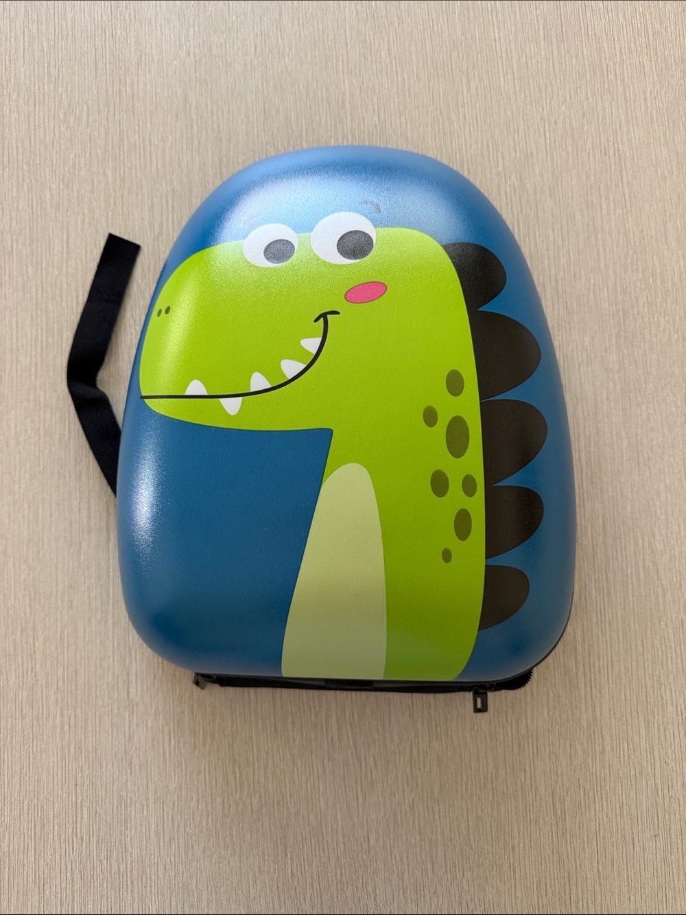 Kids Dinosaur Blue & Green Hard Shell Backpack - Cute Dino Design